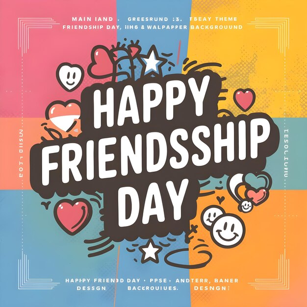 Photo a poster for friends that say happy friendship day