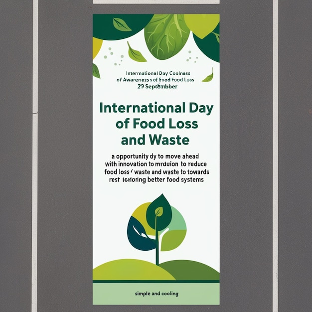 Photo a poster for international international international day of food and waste