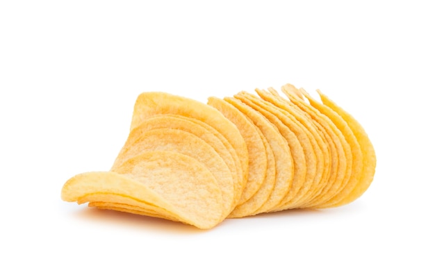 Photo potato chips isolated