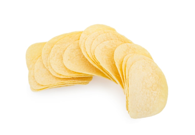 Photo potato chips isolated