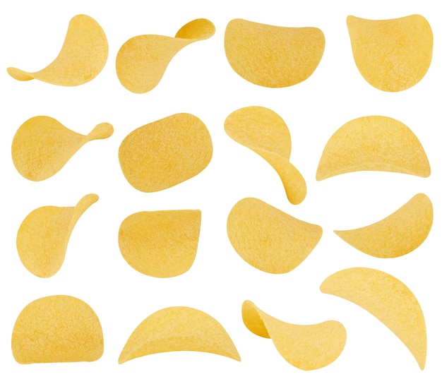 Photo potato chips isolated