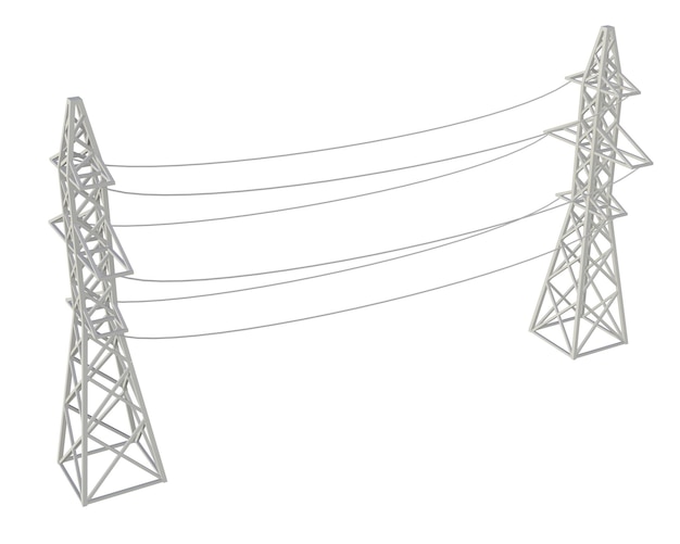 Photo power transmission tower high voltage pylon