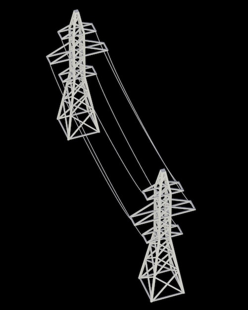 Photo power transmission tower high voltage pylon