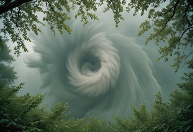 Photo powerful tornado effects destructive winds and debris creating a dramatic natural phenomenon