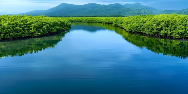 Photo preserving coastal mangrove forests for biodiversity and ecosystem protection concept mangrove conservation biodiversity protection ecosystem preservation coastal restoration