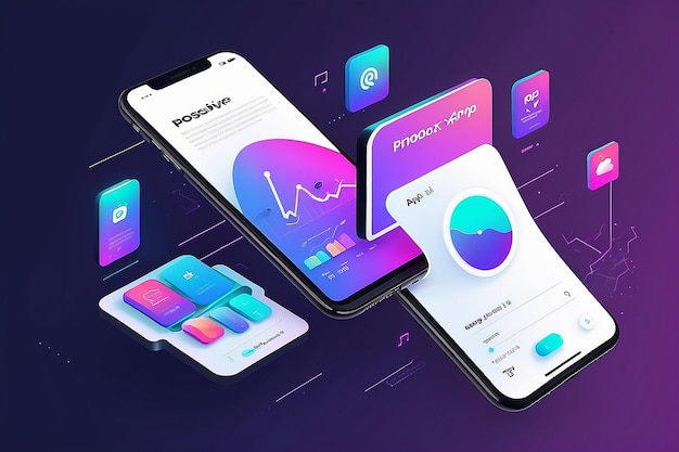 Progresive app concept illustration