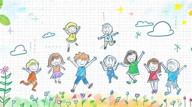 Promotional illustrations for World Childrens Day Cartoon FestivalAI generated