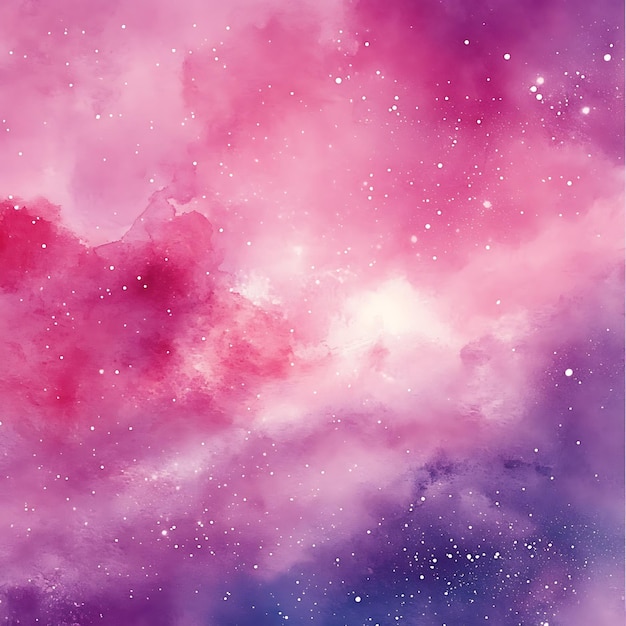 Photo purple and blue galaxy with stars and a pink cloud