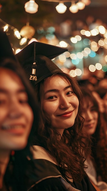 Photo quotglobal graduates celebrating at a festive partyquot