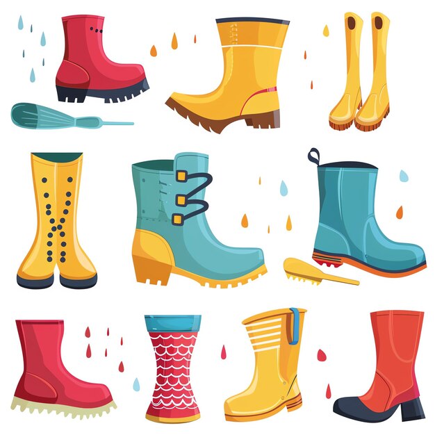 Photo rain boots transparent background vector element