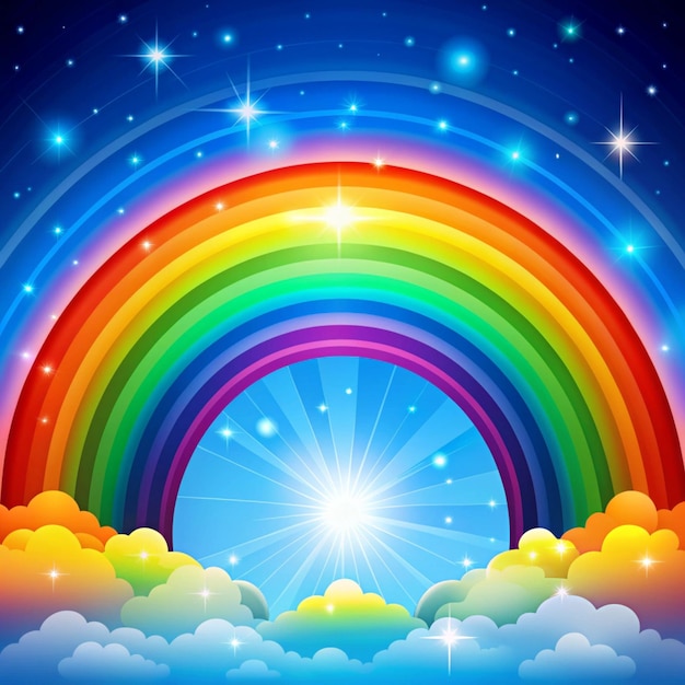 Photo rainbow background with many colors and vibrant abstract design