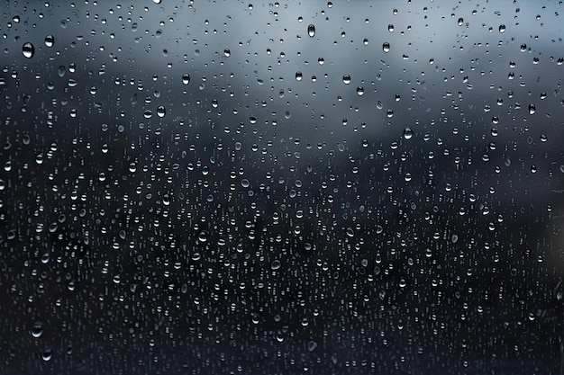 Raindrops on glass