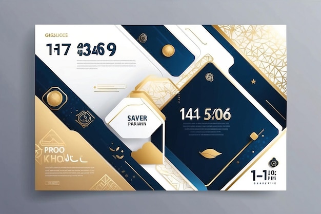 Ramadan 1441 Modern promotion square web banner for social media mobile apps