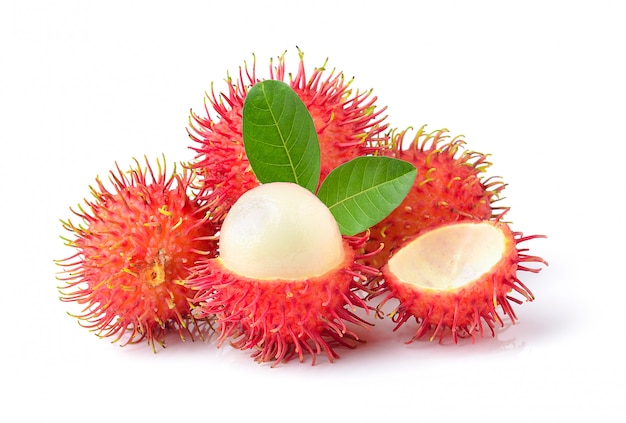 고립 된 rambutan 달콤한 맛있는 과일