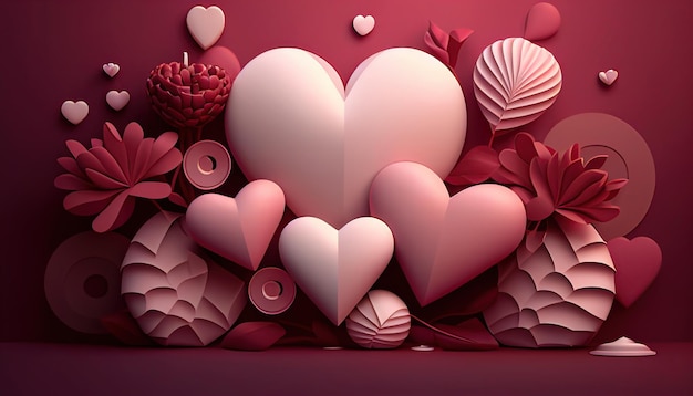 realistic valentines day background