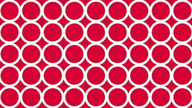 Photo a red background with circles and a white circle.