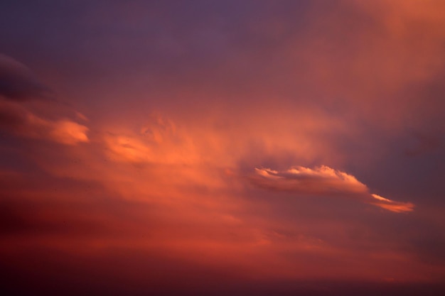 Red clouds at sunset Dramatic sunset sky