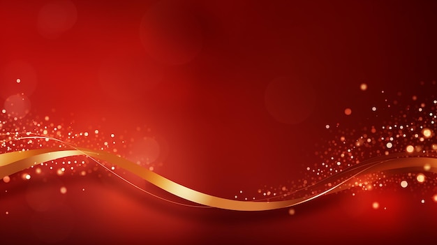 red and gold background for Christmas and happy new year simple design