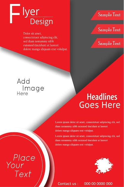 Foto un poster rosso per il web design