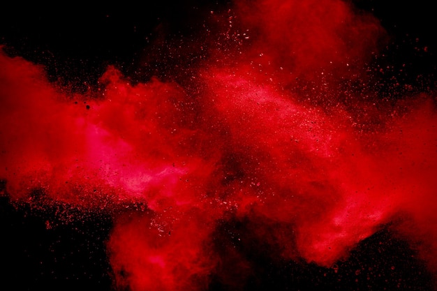 Red powder explosion