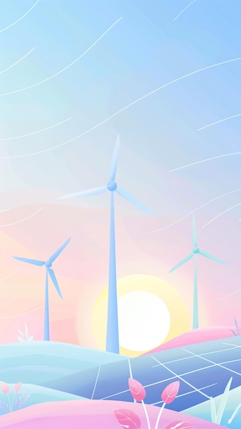 Photo renewable energy production banner design