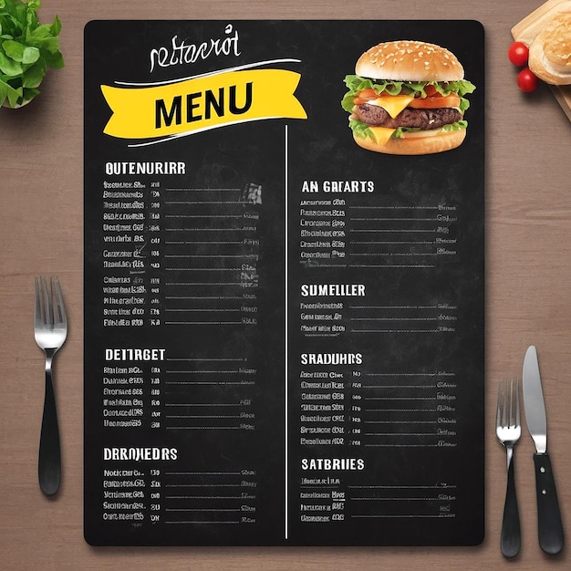 Restaurant menu design