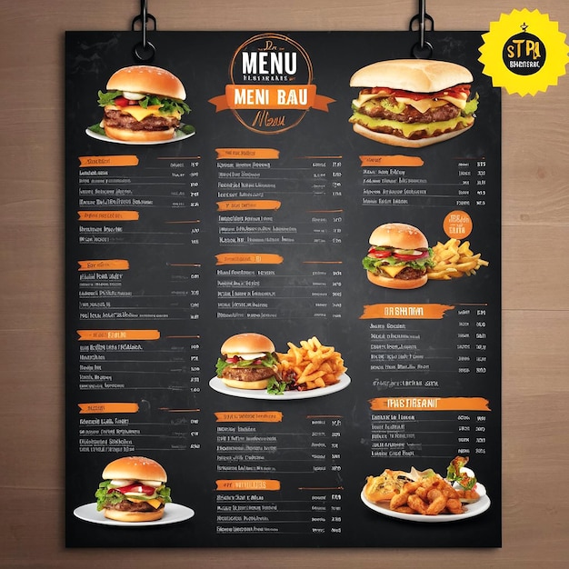 Restaurant menu design