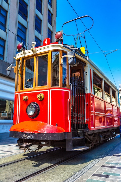 Retro tram in Istanbul