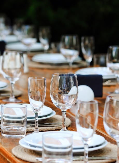 Rustic style Wedding or birthday table settings.