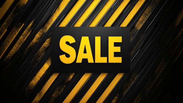 Photo sale banner black and yellow design