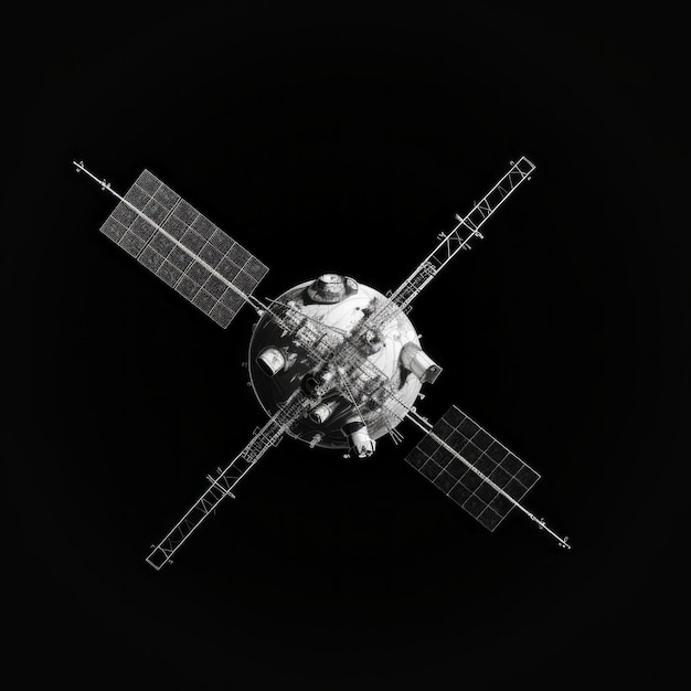 Photo satellite white on black