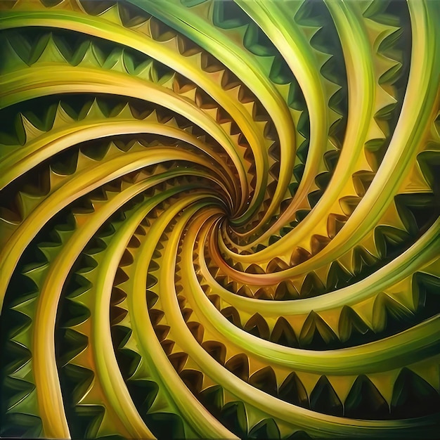 Photo a scene showing a spiral design