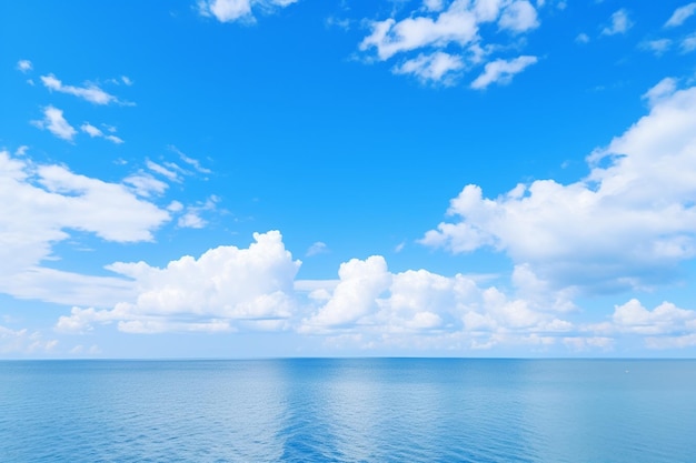 Photo scenic view of sea against clear blue sky