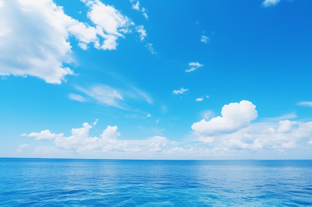 Photo scenic view of sea against clear blue sky