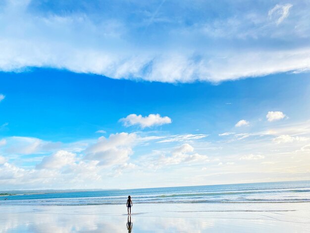 Photo scenic view of sea against sky