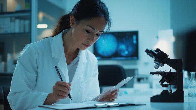 Photo scientist working in a laboratory