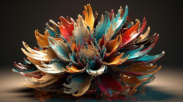 A sculpture of a flower made of paper