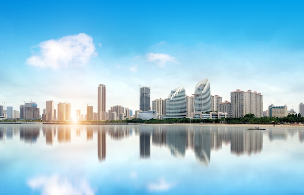 Sea and city view of Zhanjiang, China