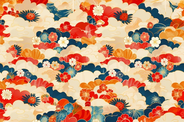 Photo seamless pattern japanese wallpaper