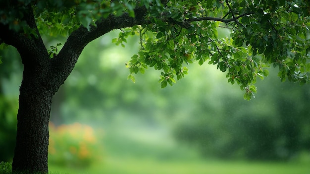 Photo serene spring tree in nature