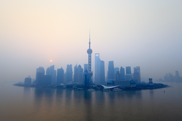 Shanghai skyline in morningChina