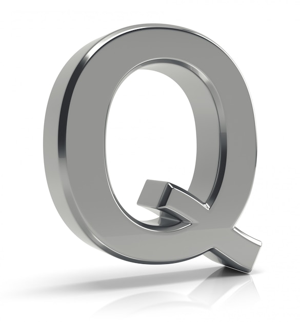 Silver letter Q