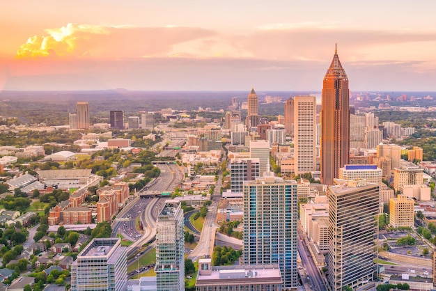 Skyline of Atlanta city