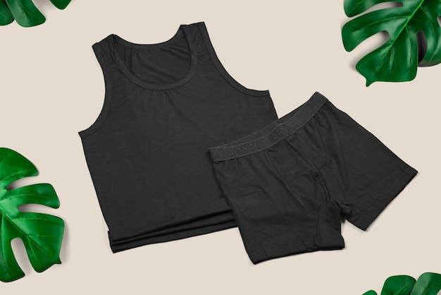 sleeveless shirt and boxer set