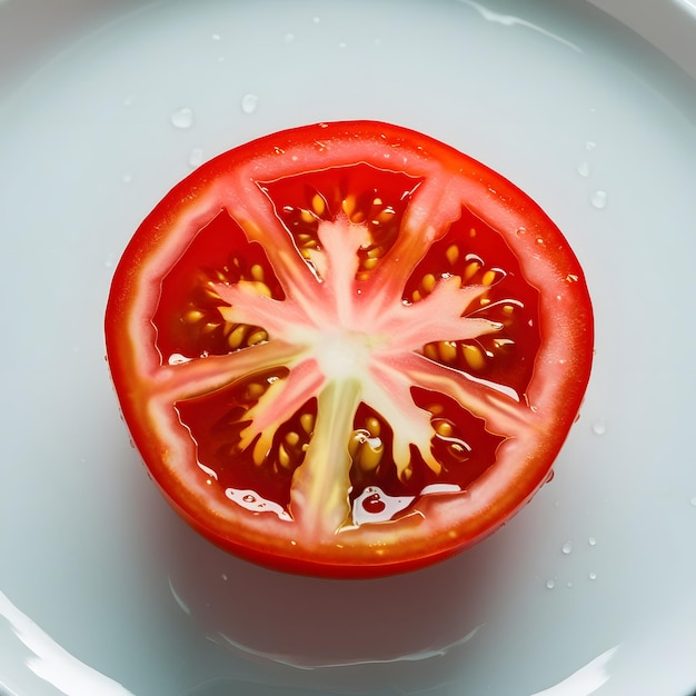 Slice transparent Tomato