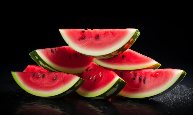 Sliced Watermelon on White Background