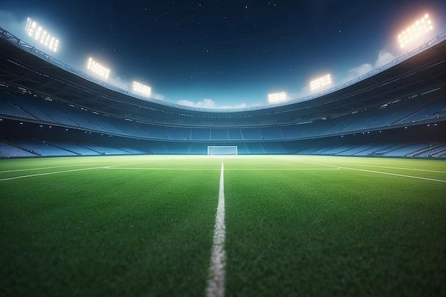 Soccer field and the bright lights