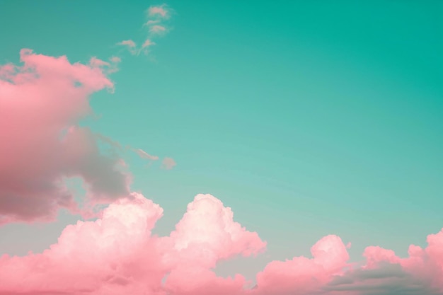 Photo soft cloudy is gradient pastel abstract sky background in sweet color