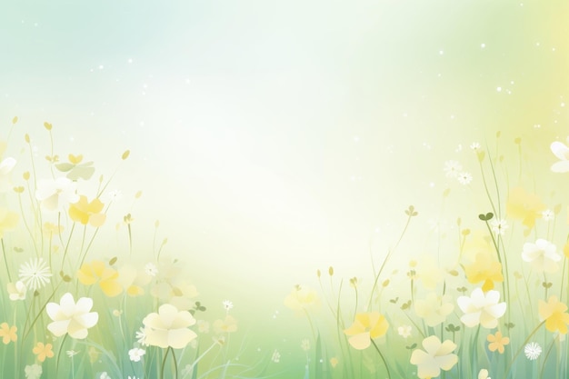 Photo soft green and yellow meadow backgrounds sunlight abstract