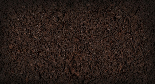Photo soil texture background seen from above, top view